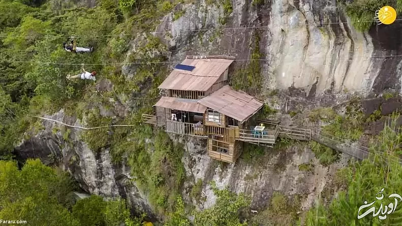 تصاویر - هتلی روی صخره ای عمودی برای ماجراجویان